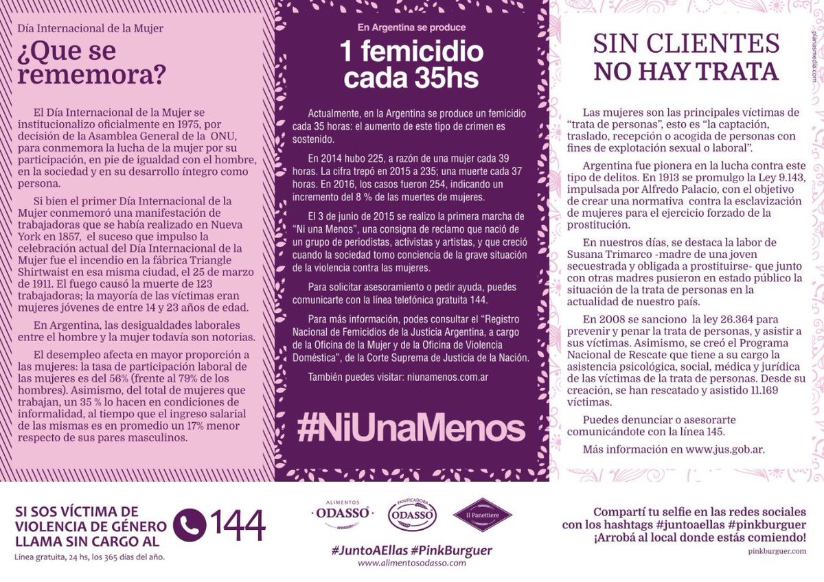 FacundoOdasso's tweet photo. @omarperotti #PinkBurguer Innovadora campaña por el adían Internacional de la Mujer, panes de hamburguesas rosa más individuales con info para los bares https://t.co/Pwv4lnVuoF