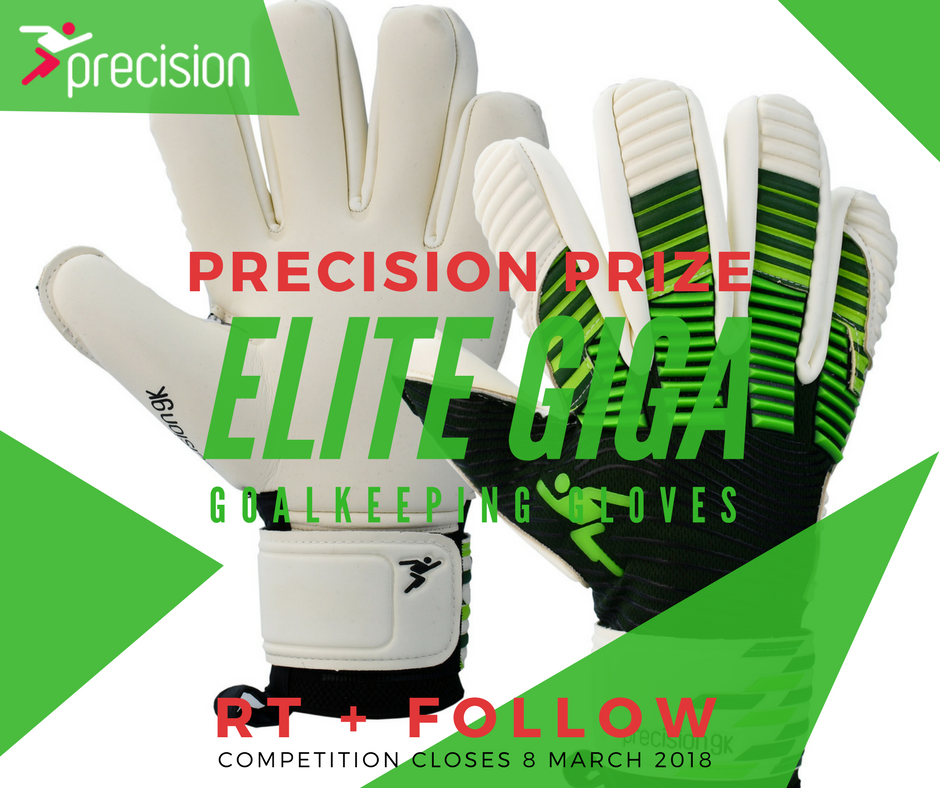 Want to get your hands inside a pair of these #PrecisionElite Giga Gloves?

RT and Follow <a href="/PrecisionGk/">Precision GK & Training</a> by midnight tonight for the chance to #win a pair.

Good luck! #PrecisionPrize