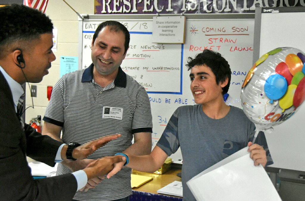 ahverdejo's tweet photo. Followed with a surprise visit at @ThorntonCFISD, where Kasey Hasan was selected as a @JASONLearning Argonaut, thanks to @Chevron.

Hasan's father also came to surprise his son, who actually lost his essay the day it was due but wrote it again to not miss this opportunity. https://t.co/EUEOM7cQOh