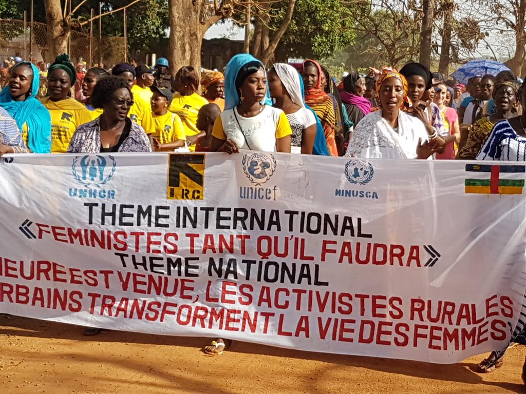 benousmane's tweet photo. International Women's Day 2018 celebration @Kaga_Bandoro @UN_CAR https://t.co/18ubzdtt4Z