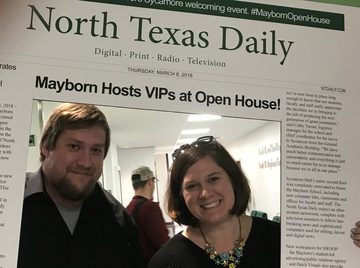 dbprof's tweet photo. @MaybornUNT Kudos to Jake Straka & Karena Sara. #maybornOpenHouse https://t.co/Ye2orxkMdz