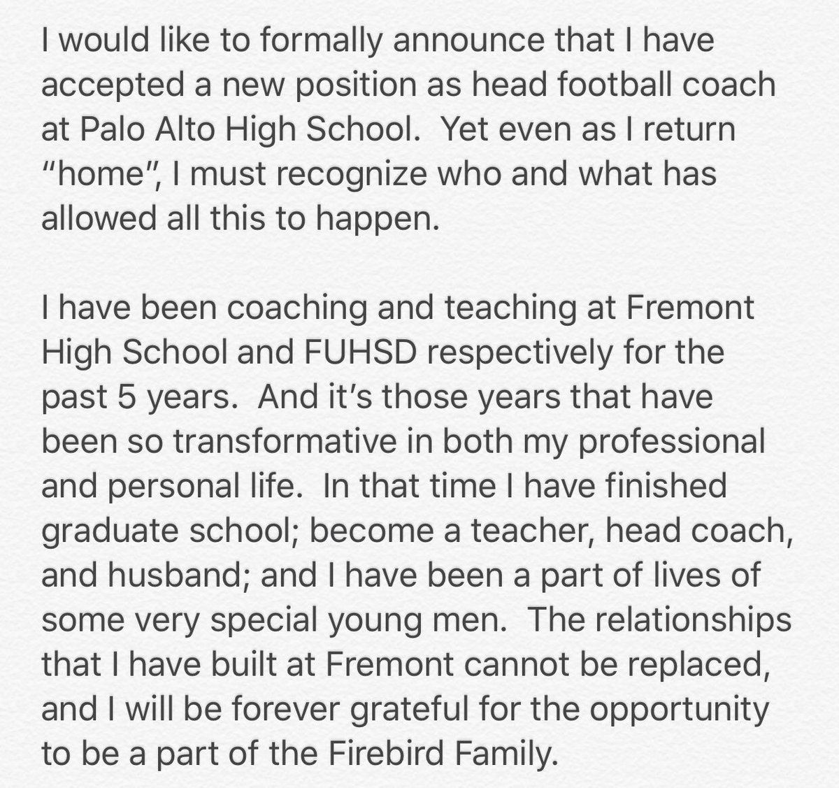 coachngifford's tweet photo. I couldn’t fit it all into a single tweet. Thank you @PalyAthletics and thank you @FootballFremont. https://t.co/AvGwjSfwXn