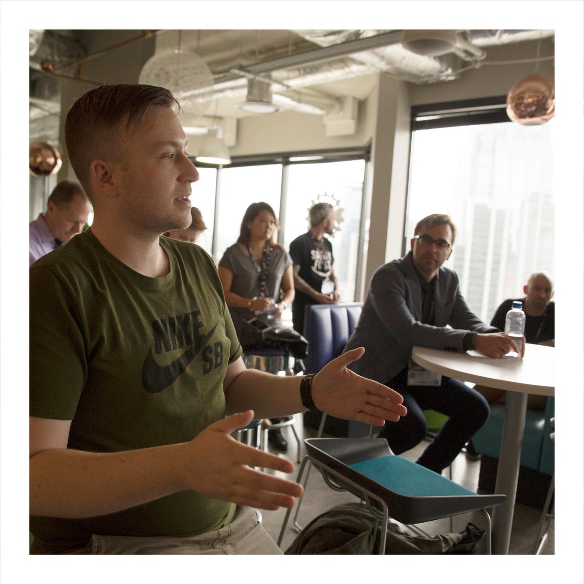 Grayson_X_'s tweet photo. Throwback to @SXSW ‘17 at @CapitalFactory with our friend @rcbroo of @Wemersive. #SXSW2018 kicks off tomorrow, who’s ready?? https://t.co/0nhLvkQZUC