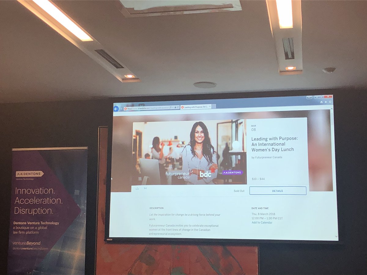 International Women’s day started with an exciting event - Leading with Purpose   Thank you <a href="/Futurpreneur/">Futurpreneur</a> <a href="/FuturpreneurON/">Futurpreneur ON</a> <a href="/DentonsCanada/">DentonsCanada</a>  <a href="/bdc_ca/">BDC</a>