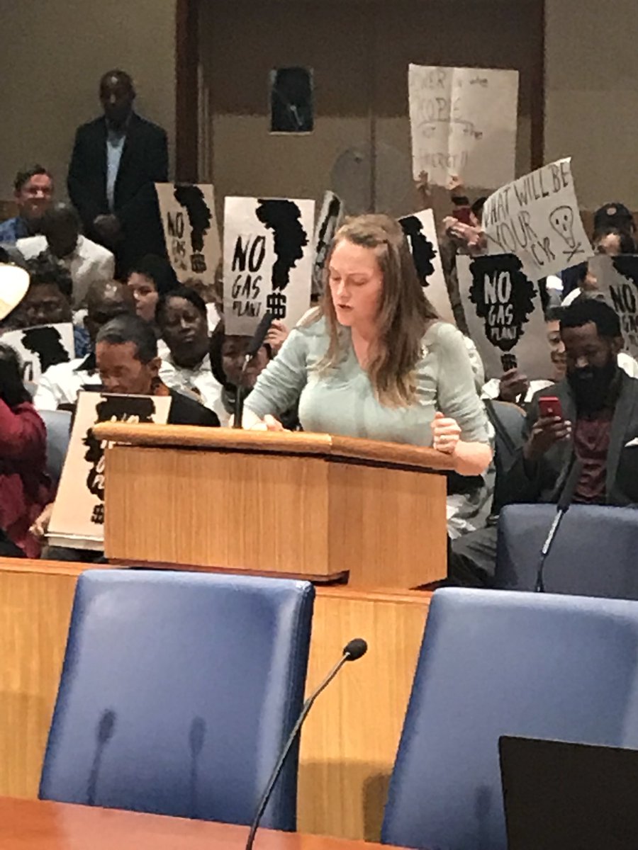 CouncilmanGray's tweet photo. Speaking against the plant Burke Atkinson from Alliance For Affordable Energy and Sylvia Bachemin fro the Rosedale neighborhood. https://t.co/w1LaQLItuS