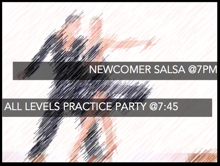 Newcomer #Salsa tonight at 7pm and #PracticeParty at 7:45pm #letsdance #staywarmanddance #dancelife #dancegreenwich #ballroomdance #danceparty