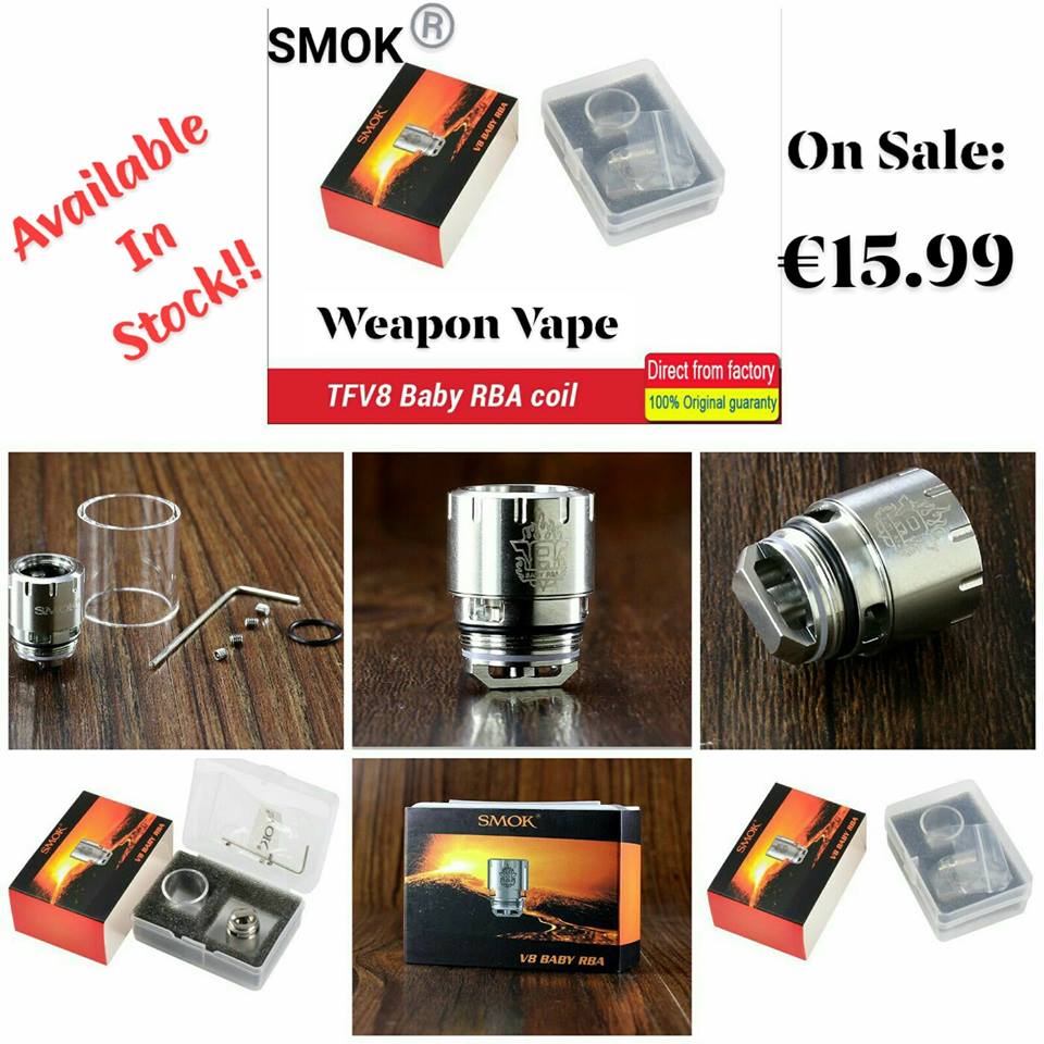 Get Yours Original Smok TFV8 Baby RBA Coil and V8 RBA Exclusive Glass Tube &amp; Sealing Rings Fit For TFV8 Baby Tank With The Best Deals Only SFr.15,99 Now At- weaponvape.com 
#VapeFam #vaping #vapor #vapeon #vapingsaveslives #vape