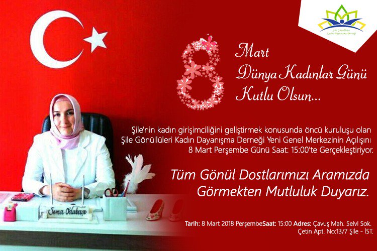 siledayanisma's tweet photo. Dünya Kadınlar Günü Kutlu Olsun. https://t.co/mnvxH3F2G5