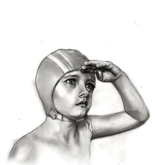 LustreArt's tweet photo. Didn’t think this would last long in the booth...’Horizon’ graphite on paper by @kellygraceart just went home with a #happycollector at #affordableartfairbattersea #browsebuycollect #arthappy #canadianartists #pencildrawing #studysketch #bathingcap #port… https://t.co/QDxOIhCLNY https://t.co/a7Ut1pGHq3
