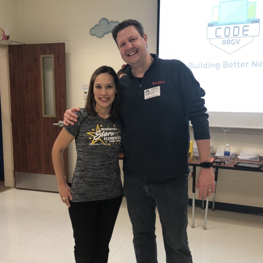 Shoutout to my techie friend <a href="/drewlentz/">Drew</a> of <a href="/Codergv/">Code#RGV</a> for presenting to our Hendricks students on Career day <a href="/hendricksstars/">Hendricks Elementary</a>