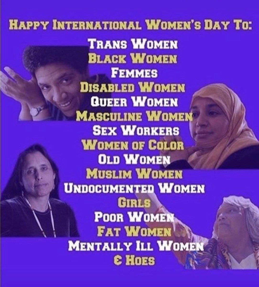 Happy international women's day! We will continue to fight for equal pay, affordable healthcare and safe access to abortions and the equality for WOC, trans people and sex workers! #InternationalWomensDay