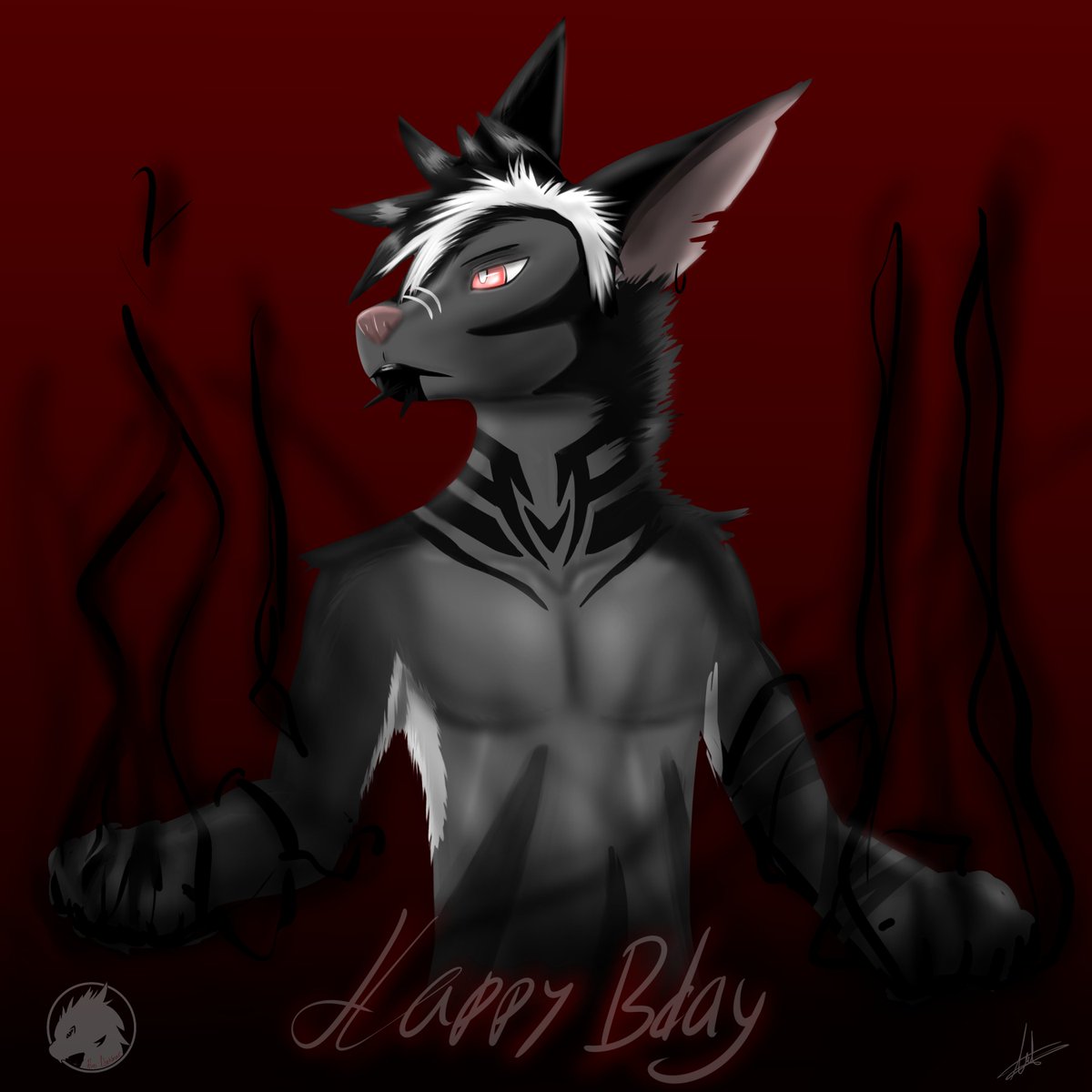 Ryuigi13's tweet photo. Happy happy birthday for @angiewolfartist :3! Hope you´re having a nice day! >w< This is a lil present for him! #art #fursona #furryfandom #furryart #furrypresent #present #drawing #digitalart #digitalartist #demon #shadow #furdandom #furdom #oc #artist #painting https://t.co/wCC0divOQX