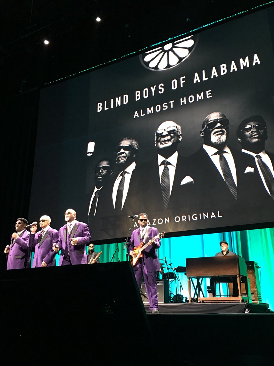 Blind Boys if Alabama killing it at the Amazon All Hands — check them out on Amazon Music #seattleallhands #BePeculiar