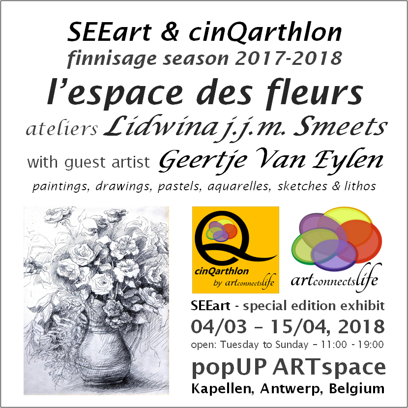 ARTconnectsLIFE's tweet photo. @ARTconnectsLIFE presents
#SEEart – l’espace des fleurs
Ateliers #LidwinaSmeets
#SEEart & #cinQarthlon finnisage season 2017-2018
04/03 – 15/04,2018
venue: #popUPARTspace by @ARTconnectsLIFE
#Antwerp #Belgium
#fineART #visualART #flowers #flowerART #floralART #SEEart https://t.co/34tLVAiooU