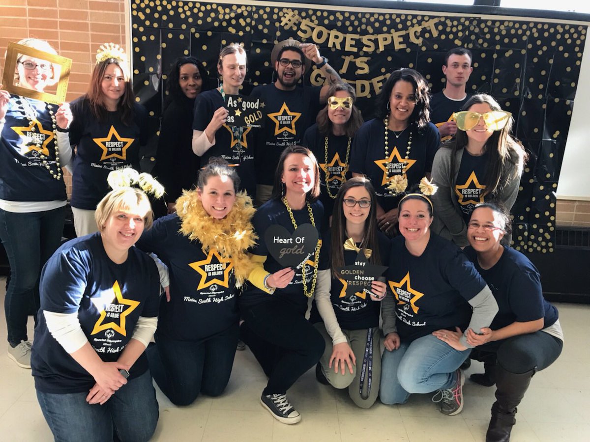 MSHS_SO's tweet photo. It takes a great and supportive staff to help create a culture of respect and inclusion. Thanks for helping make our school color gold for the day! #50respect #207Now https://t.co/cp5rrbRyd2