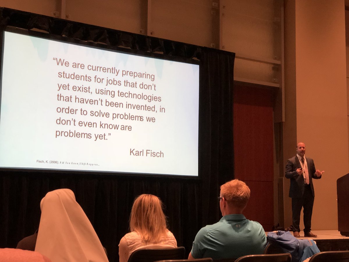 TechieMrsD's tweet photo. @ajjuliani is engaging &amp; hilarious! Speaking about #geniushour &amp; #20time. Feeling inspired to bring this back to my classroom! #macul18 https://t.co/B4n5kUfqOj