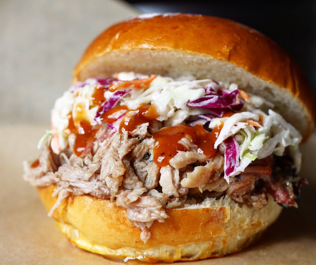 DRRoadhouse's tweet photo. MMM....just look at that juicy and tender Roadhouse Chopped Pork Sandwich!  Lie to me and tell you’re not drooling.... #RvaBestBbq #RvaDine #EatRva https://t.co/UPNTtHPpUr
