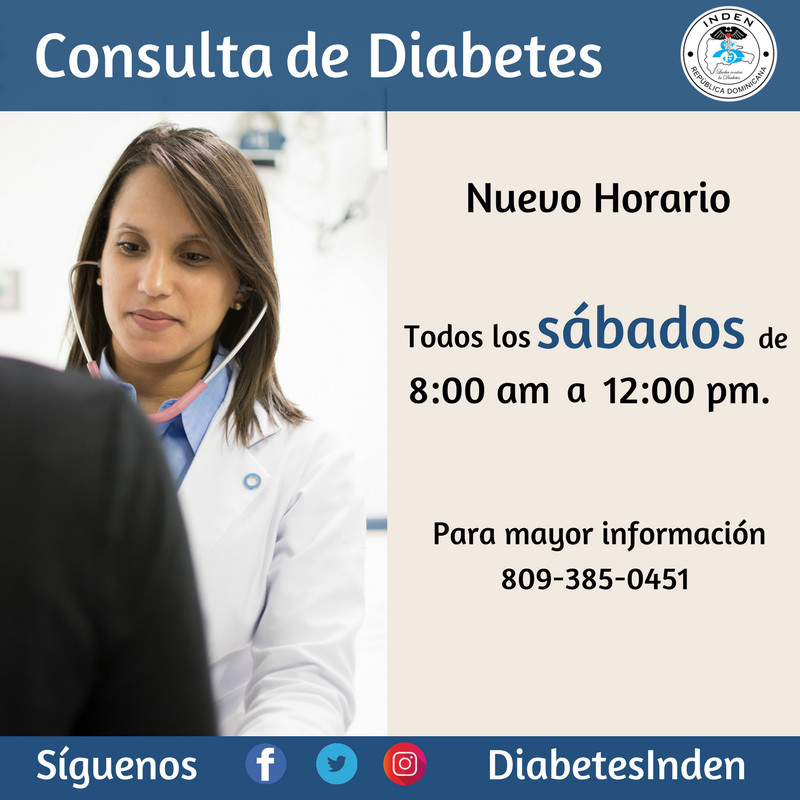 diabetesinden's tweet photo. ¿Trabajas toda la semana y no has visitado tu especialista?

Ya tenemos consulta de diabetes los sábados. 
Haz tu cita al 809-385-0451 ext 109 https://t.co/eI9HyeKjXj