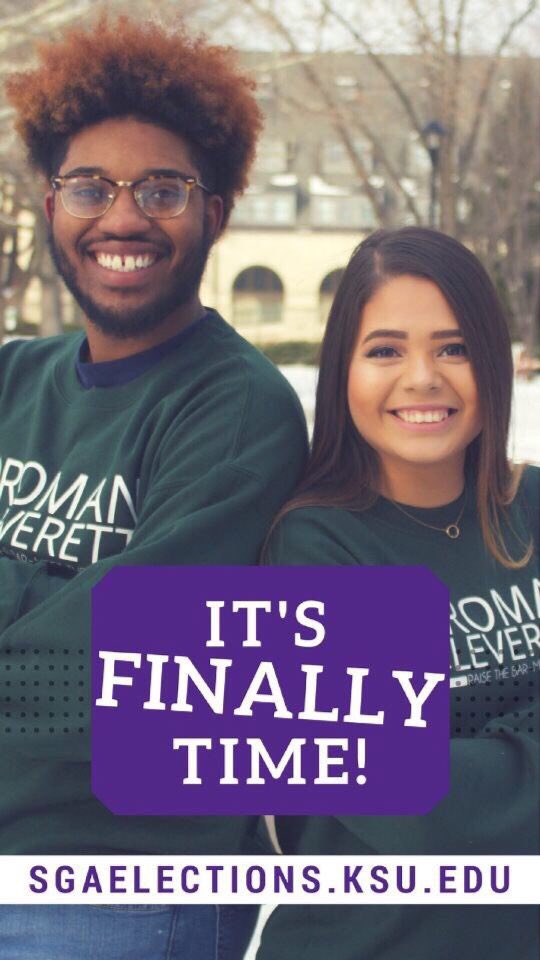 _Erin_Lan's tweet photo. Polls are now open!!! Go vote #romanleverett for President and Vice President @romanleverett18 #ksu #ksuelections #kstate https://t.co/WqKeGtNMPB