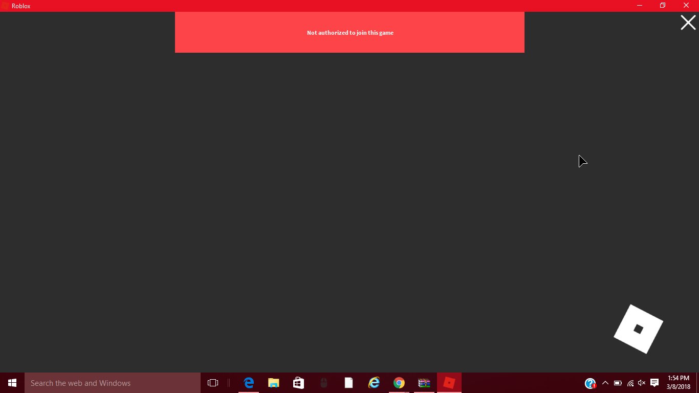 twitter - not authorized to join this game roblox