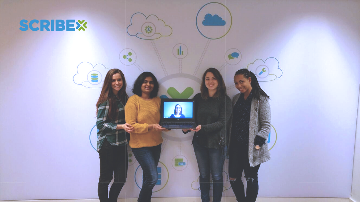 ScribeEMEA's tweet photo. The #ScribeVibe is strong today &amp; all in honor of #IWD2018. Our teams are wishing women around the world a Happy #IWD2018. Check out @scribesoft and our Facebook page to learn the various ways Scribe empowers their teams every day. https://t.co/sRD9783pWs