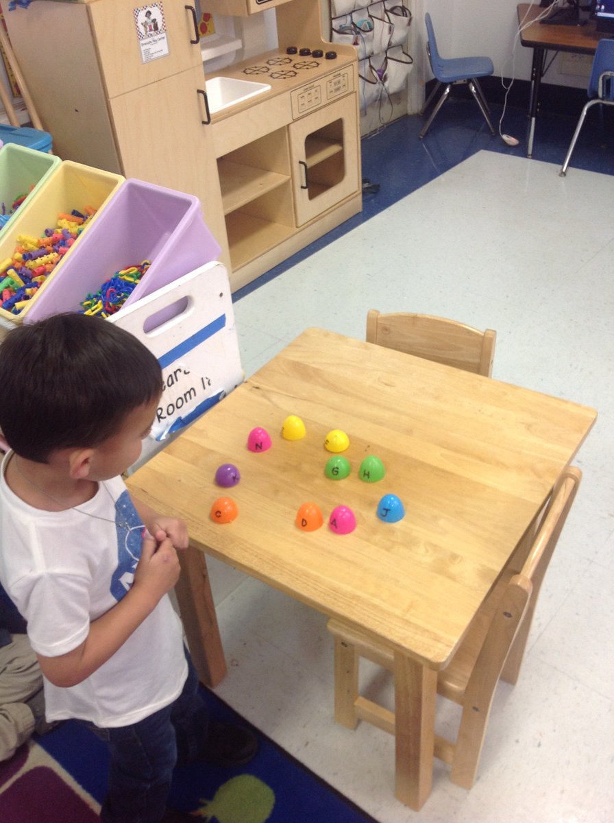 MrsPearson18's tweet photo. Can you name the letter to find the hiding chick? @FSHE_PLC #checkforunderstanding #PrettyInPreK https://t.co/5JTM8U3YAv