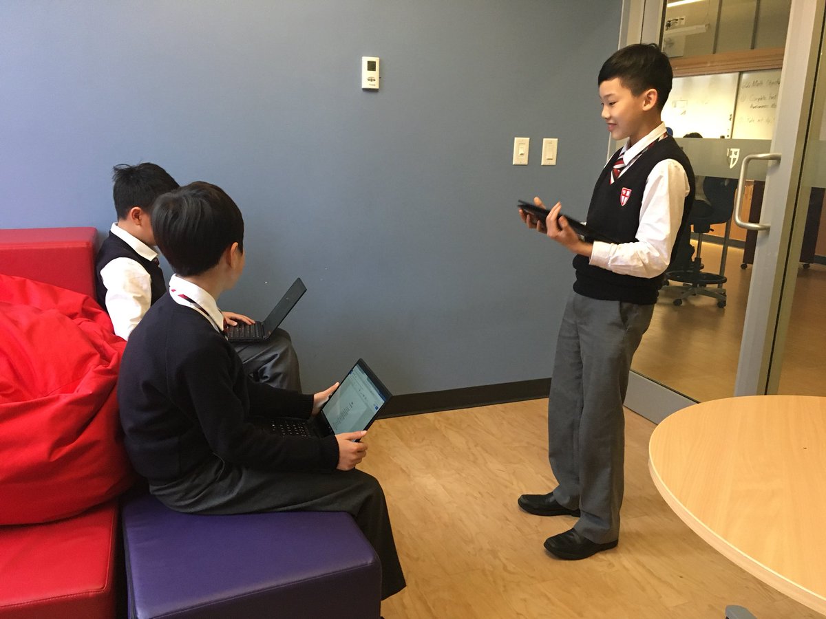 StGeorgesGrade6's tweet photo. #6JD and #6GG practicing and giving feedback in preparation for our Poetry Slam tomorrow! https://t.co/wQhuKKqUJy