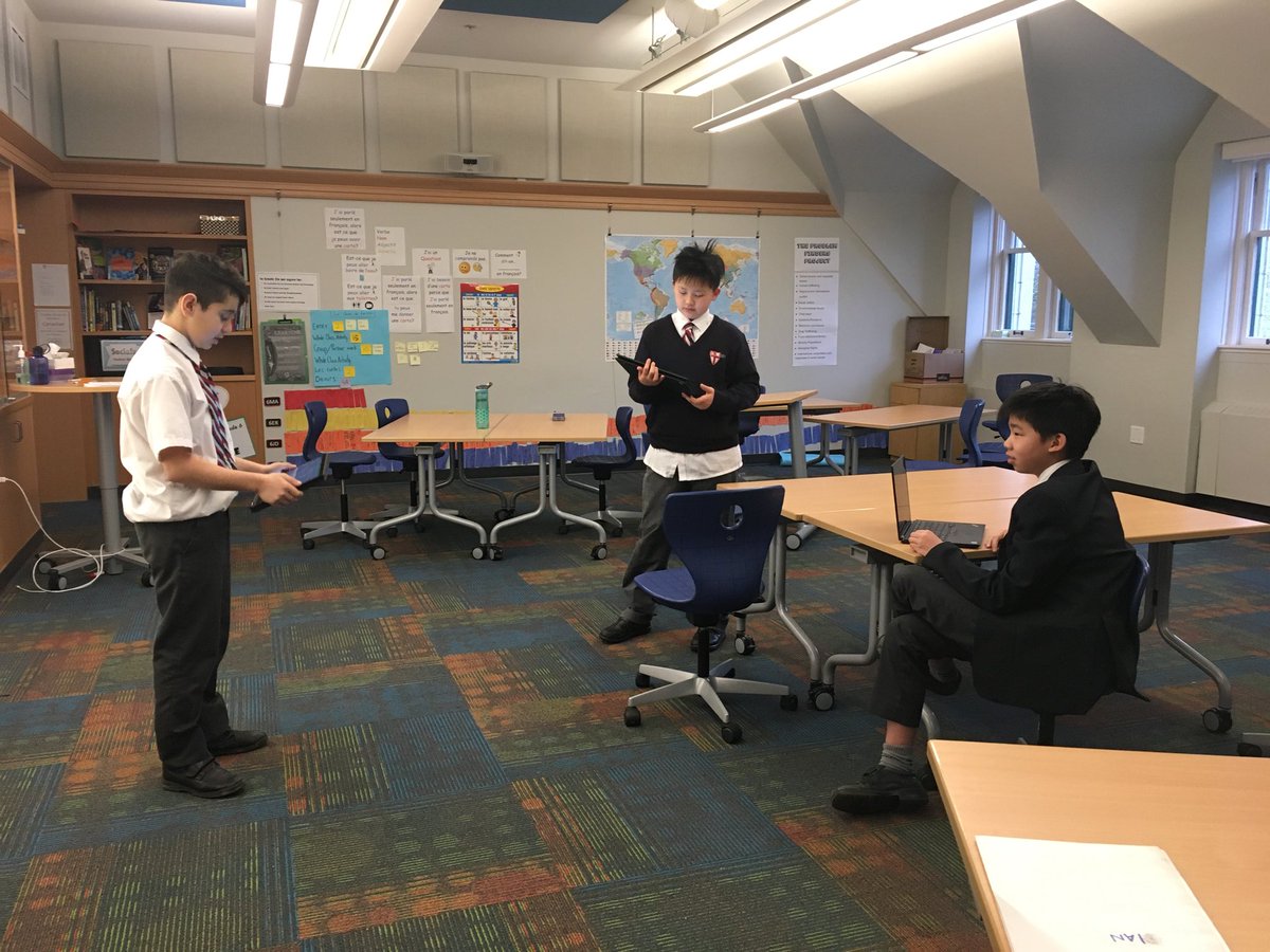 StGeorgesGrade6's tweet photo. #6JD and #6GG practicing and giving feedback in preparation for our Poetry Slam tomorrow! https://t.co/wQhuKKqUJy