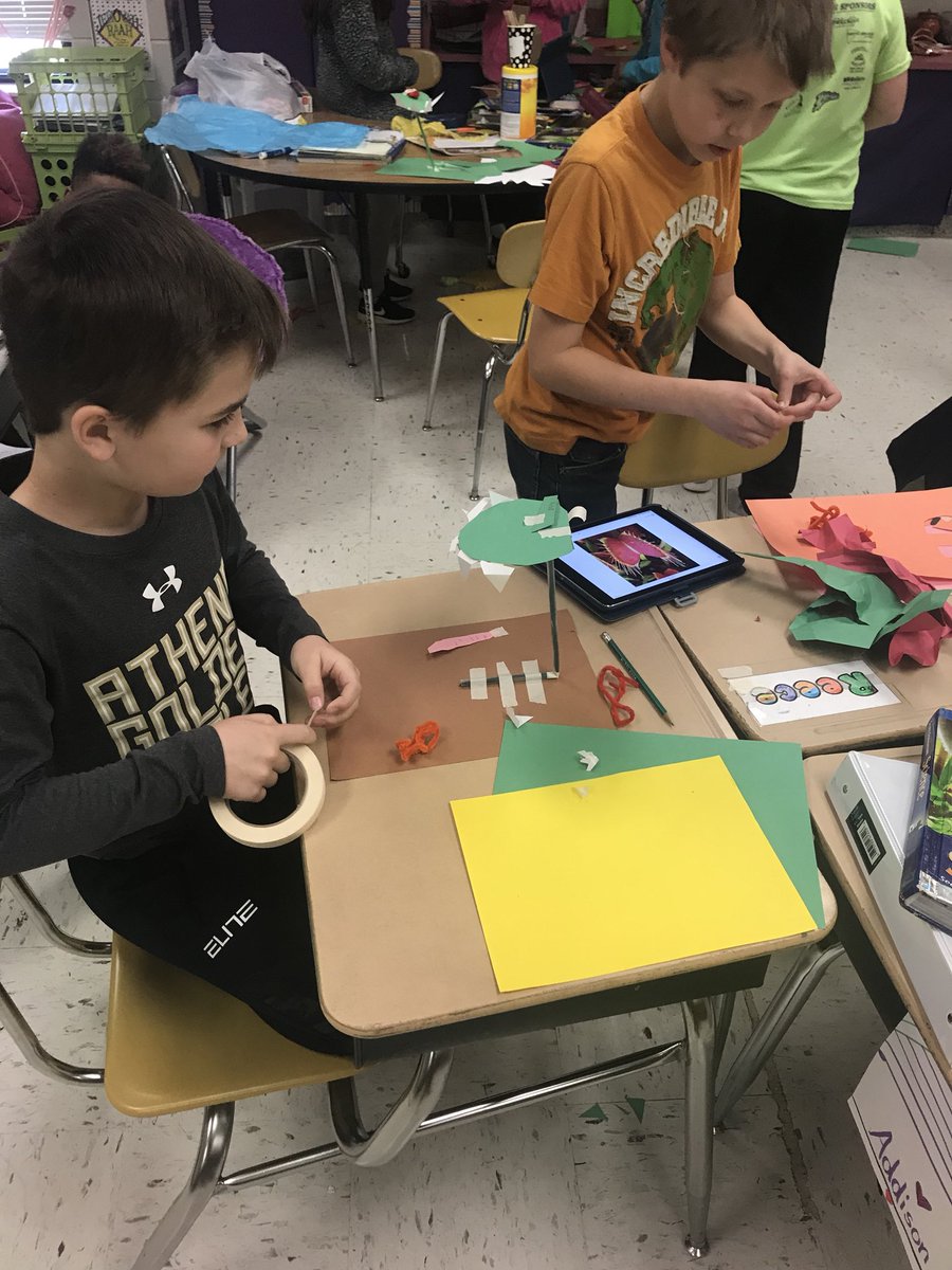 brookhillelem's tweet image. 4th graders building models of plants to complete their unit of plants. #_BEStday #designandcreate