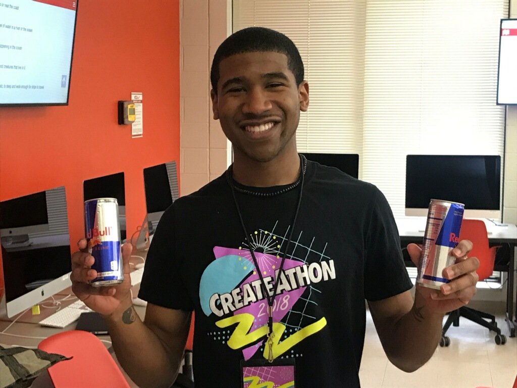 createathonVCU's tweet photo. @redbullvirginia is mad fresh for helping us get through the 24 hours with their donation! #createAthonVCU https://t.co/4Xu2otmYTB