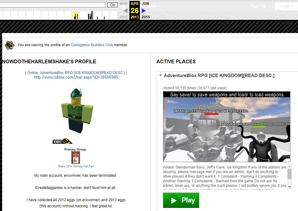 Eric On Twitter Wow Today Is My 10th Year On Roblox I Wouldve - roblox 2013 homepage