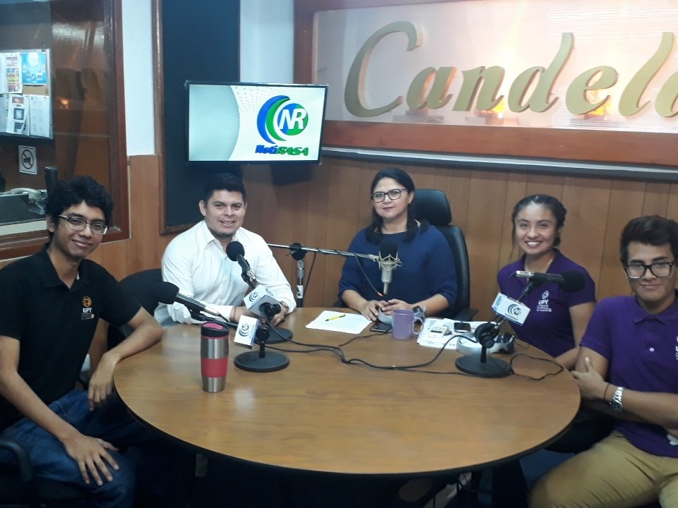 SoyVictorCamara's tweet photo. Today in a Media Tour with our @UPYucatan team that won the 3rd place in #IFTP2018, visiting @NotiRasa @retro1031fm @Trecevision @GrupoSipse @SIPSENOTICIAS @lacomadremerida @NoticiasMVS @RF_MERIDA y @TelenoticiasMX https://t.co/dP1MHJD406