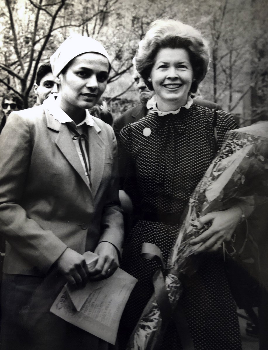 phardinjackson's tweet image. #InternationalWomensDay My mom, Helen Jackson, who died Feb. 24, pictured with Avital Sharansky, wife of then-imprisoned #Refusenik Natan Sharansky, at a #HumanRights demonstration in NYC.