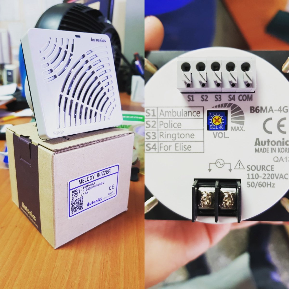 ImprocontrolCA's tweet image. Señalización sonora para acompañar a sus dispositivos de control PID, temperatura. Conectando esta sirena a las salidas de alarma de su controlador, podrá advertir al operador cuándo se haya alcanzado un valor de temperatura deseado o excesivo, de forma sonora. #Autonics #Control