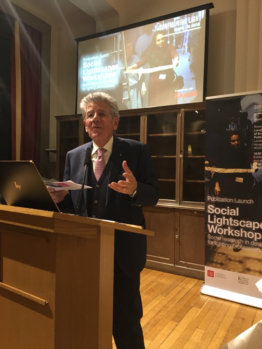 ceavanzi's tweet photo. The launch of the 1st publication explaining light as a social issue. Lighting innovation for people with @iGuzzini and @configlight @LSEsociology https://t.co/ACr3SkkZLI