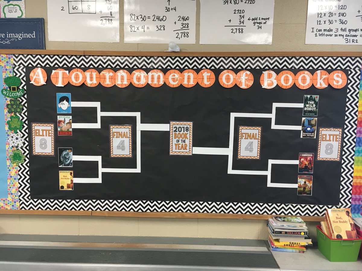 #TournamentofBooks #MarchMadness voting begins tomorrow! Who will it be? These are our class novels this year so far. I spy a few @ALBookClub picks on here!