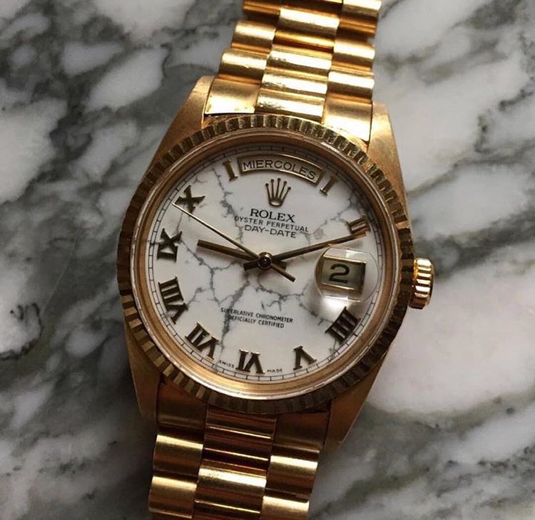 BiIlionaires's tweet photo. custom marble Rolex Day-Date 🙏🏽 https://t.co/nQq1hbQhVp