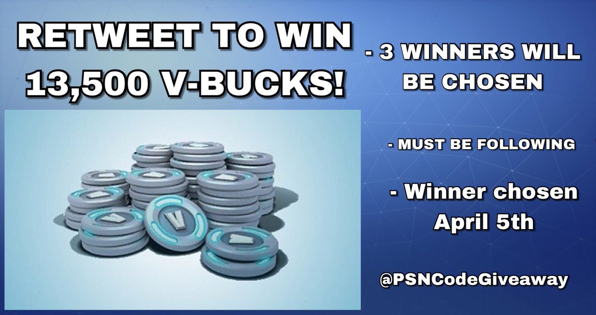 Psn Code Giveaway On Twitter Retweet To Win Some V Bucks For - 
