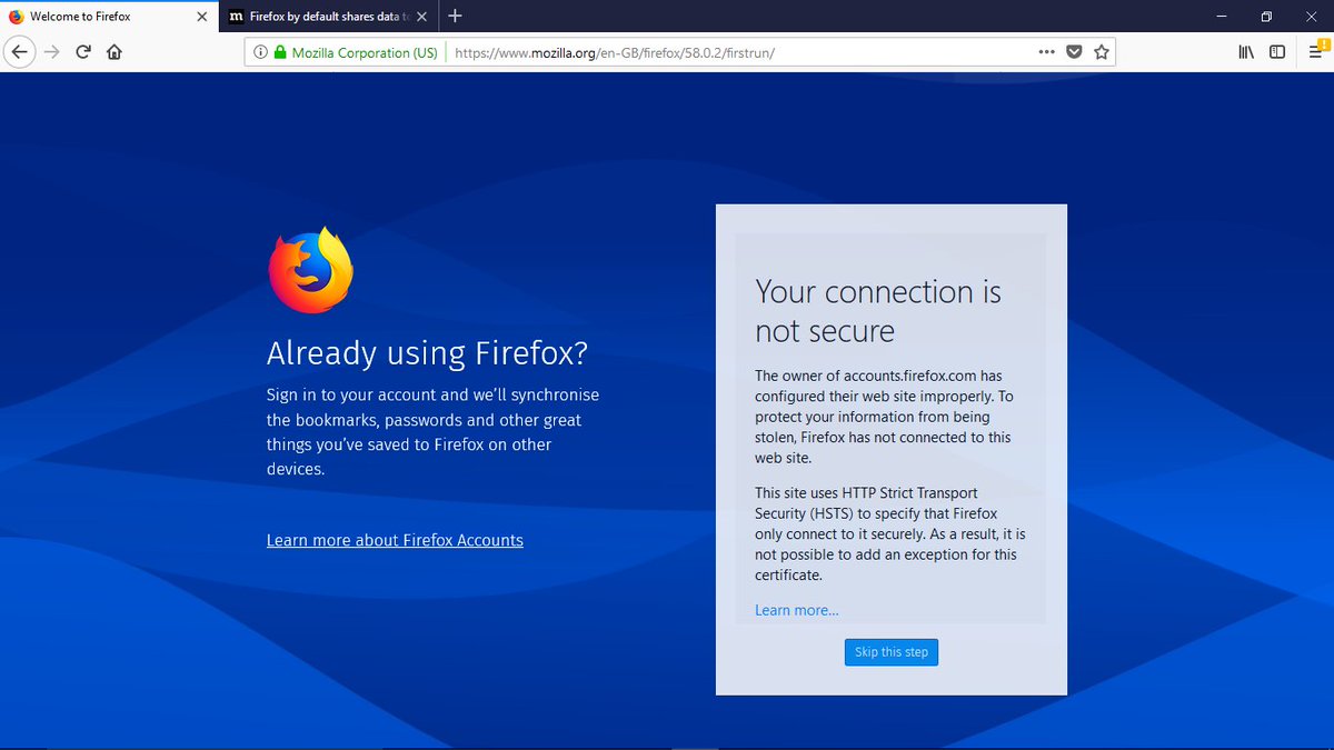 Awkward moment upon installing Firefox 
<a href="/firefox/">Firefox 🔥</a> dev team might want to take a look :)