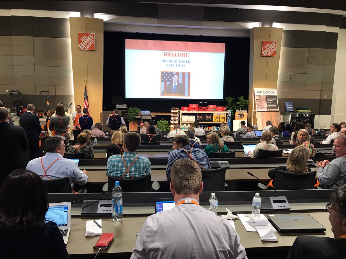 We're at the home depot hq in cobb county waiting for a town hall