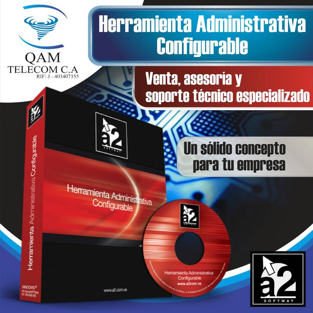 QAMTelecom's tweet image. 📌 Venta y soporte de sistemas administrativos #a2Softway 💻 ¡Somos distribuidor autorizado! #HerramientaAdministrativaConfigurable