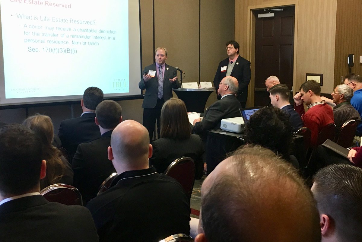 iraxprt's tweet photo. @isufoundation Rob Kinsey & Joe Nolte present to standing room only crowd of @NAIFAIowa members at State Convention. #charitablegifting in #agriculture https://t.co/WkWTvTfRED