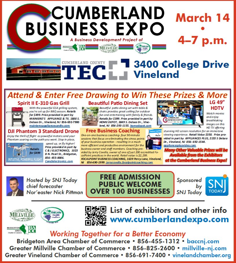 ccc_admissions's tweet photo. @GreaterVineland Chamber of Commerce Business Expo next Wednesday! #cccnj https://t.co/2lTgR3vuwH