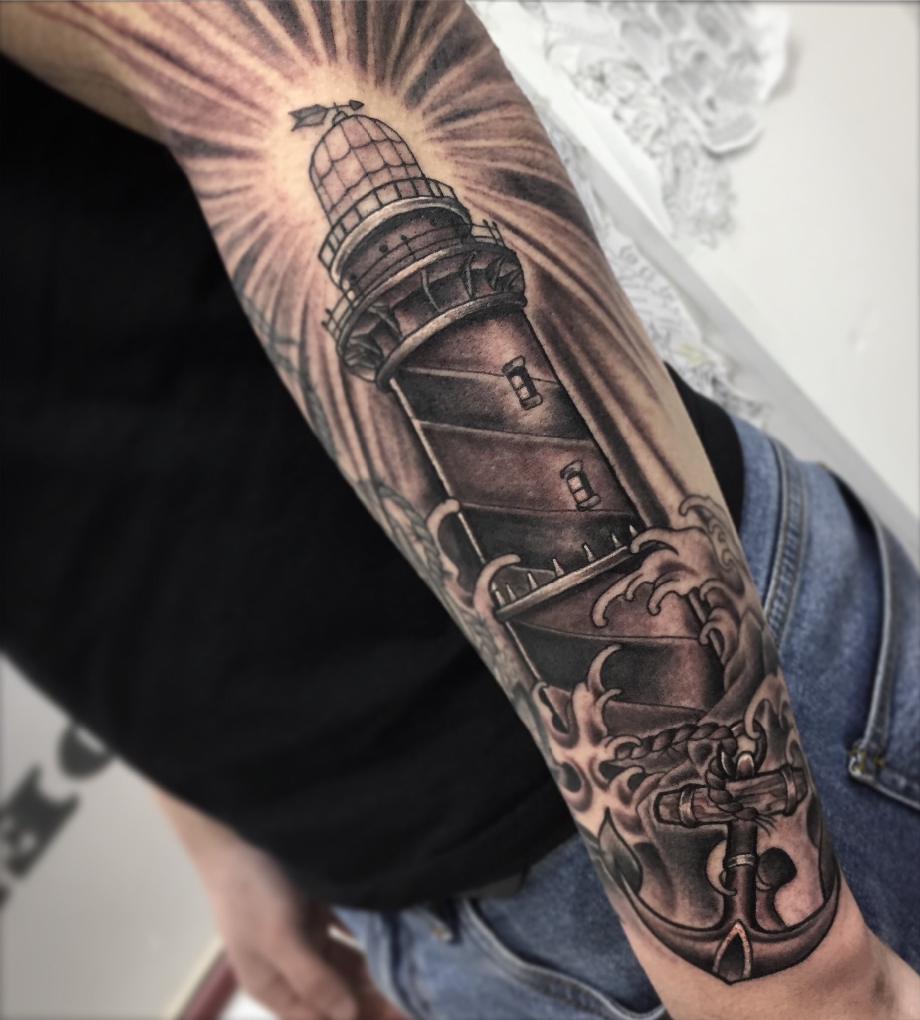 100 Awesome Lighthouse Tattoo Designs for Men [2024 Guide] | Lighthouse  tattoo, Traditional lighthouse tattoo, Tattoo designs men