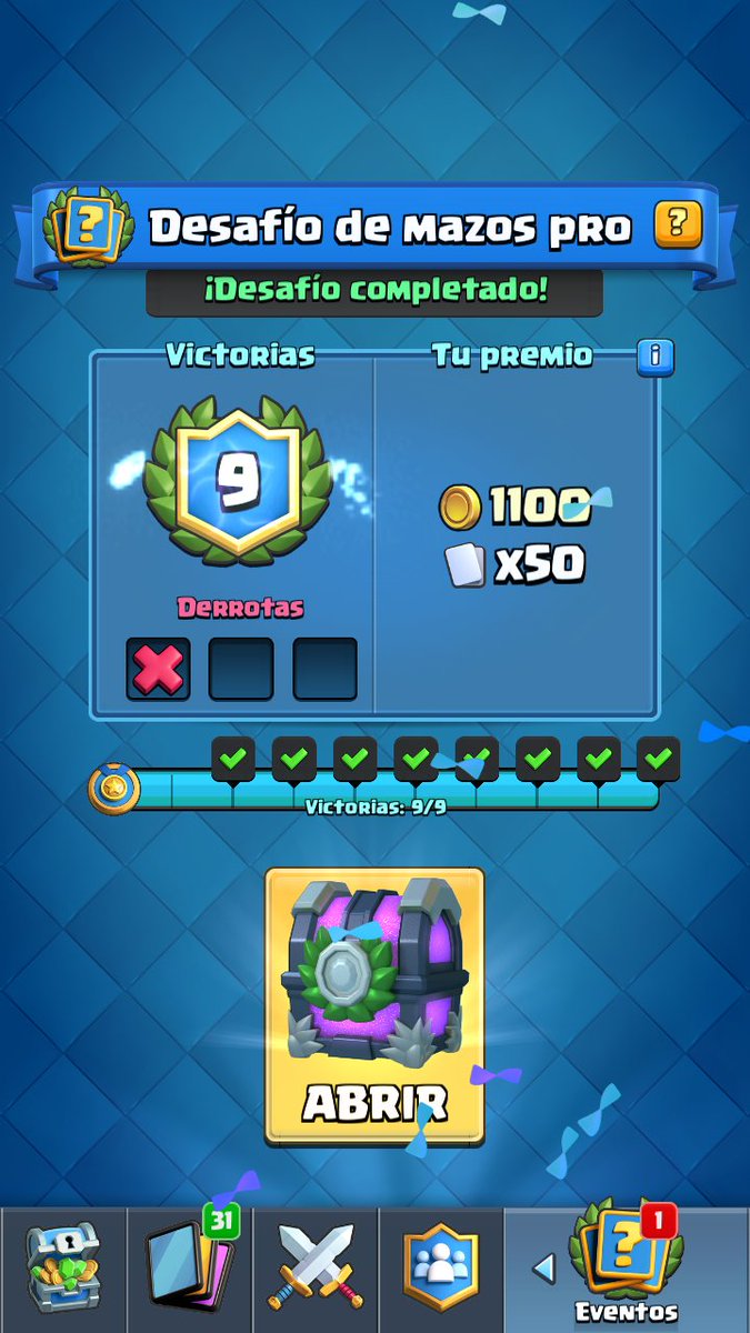 Sencillo #ClashRoyale mejoren las recompensas :v <a href="/ClashRoyaleES/">Clash Royale ES</a>
Quien mas lo Consiguio❓