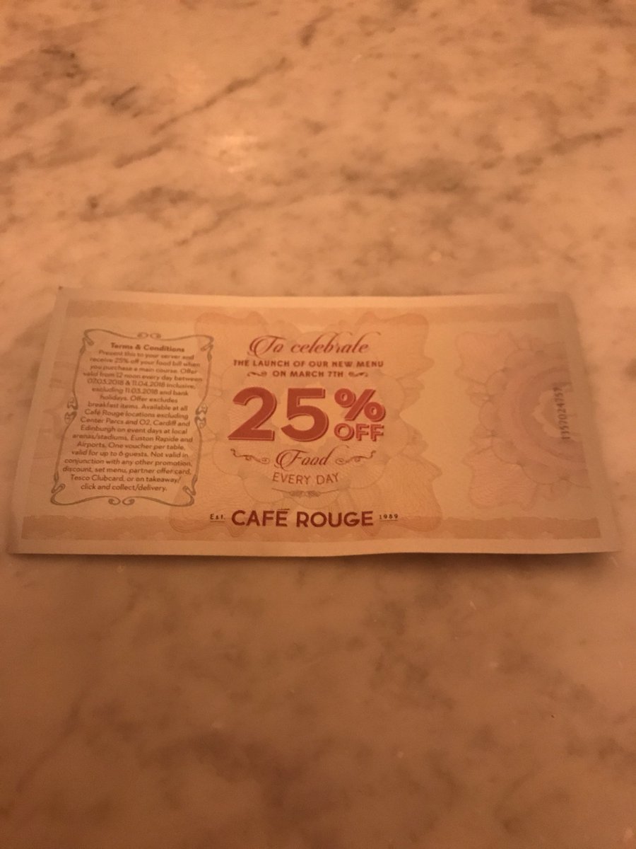 kwisie's tweet photo. Voucher which was not accepted? Why @CafeRougeTweet https://t.co/Gim88shhkB