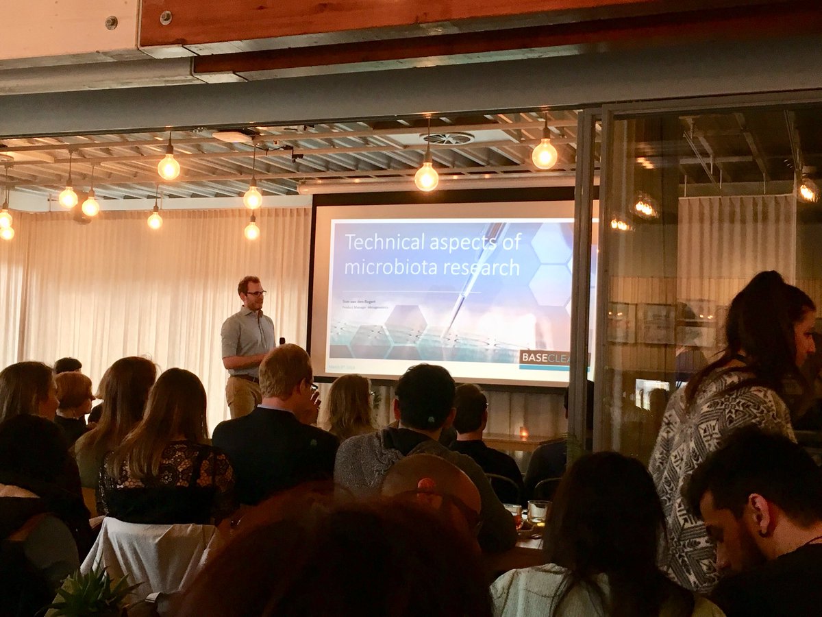 RadhikaBongoni's tweet image. Tech talk by Dr.@TomvandenBogert on Sampling and #Microbiome analysis was well received by a large audience group of Leiden #Bioscience Park. Its clear that these steps are crucial in drawing #Microbiome research conclusions and #biotherapeutics. @BaseClear