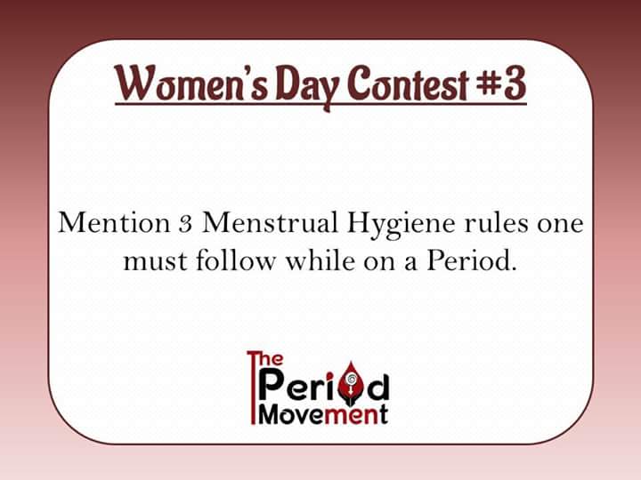 movementperiod's tweet photo. Here is contest no.3 :)
Put on your creative hats and answer this question.
#makingmenstruationeasy #letsgowiththeflow #happyandhealthywomen https://t.co/LtkFZIRGI8