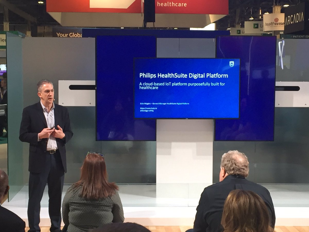 drckandrade's tweet photo. Dale Wiggins presents Philips HealthSuite Digital Platform - purpose built for healthcare at Philips Live Forum - join us now! @PhilipsLiveFrom #HIMMS18 https://t.co/LGPZ8rMJk2