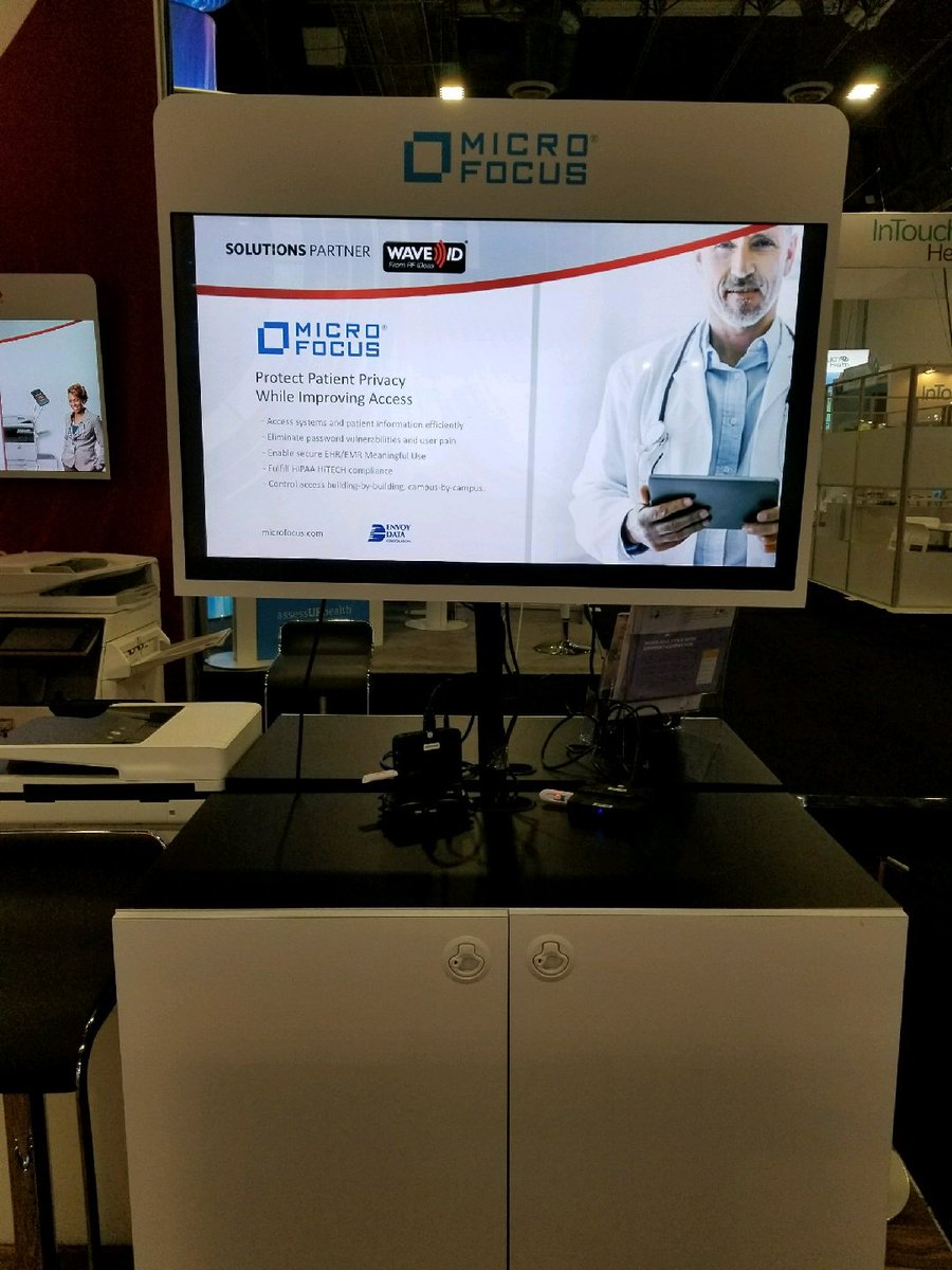 rfIDEAS's tweet photo. Our partner, @MicroFocusSec presented on the importance of controlled access and #secureHIT throughout the digital transformation in healthcare. #HIMSS18 #RFIDeasHIMSS18recap https://t.co/GQQEuCX4Wb https://t.co/DgdcsTmaAR